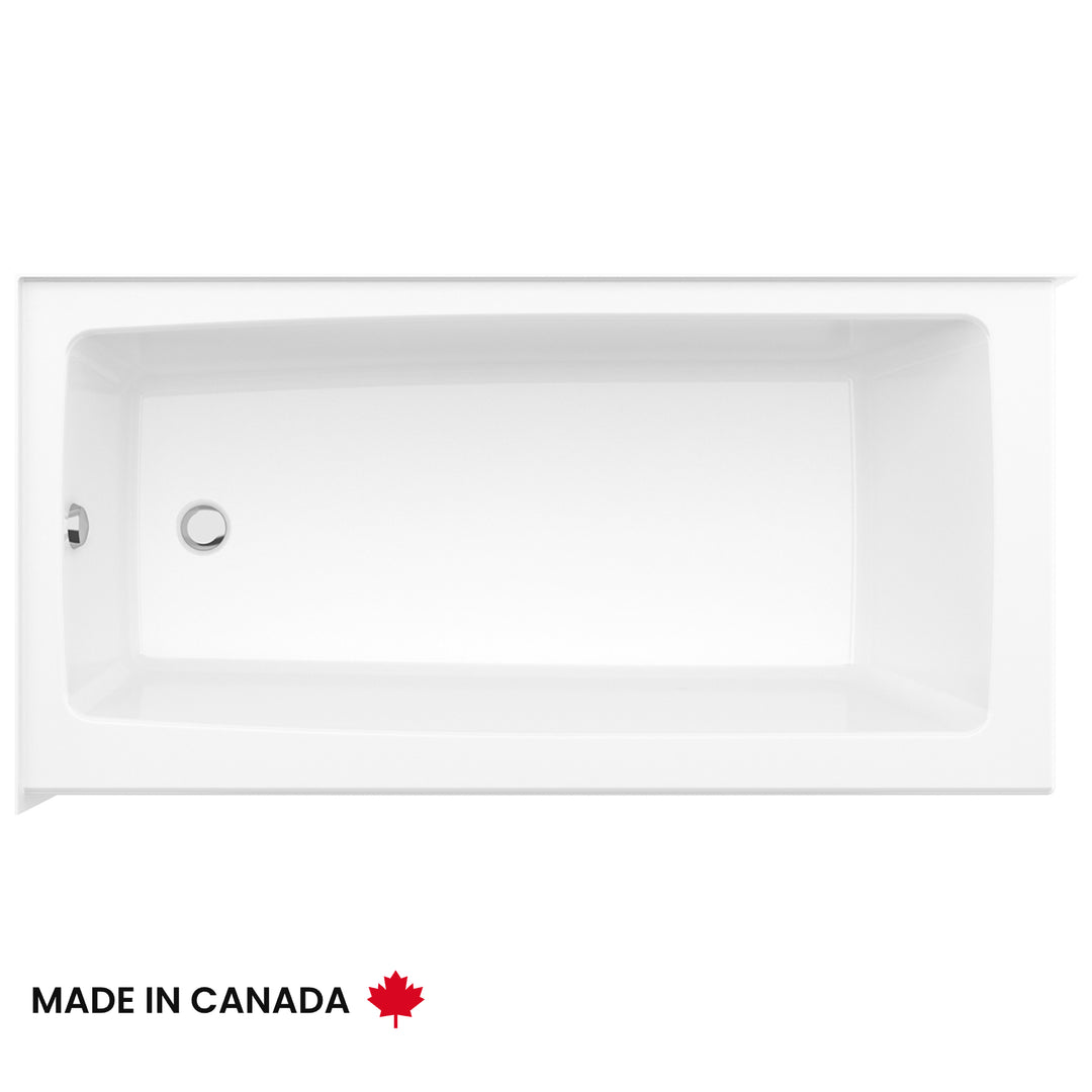 Maax Mackenzie Corner 6032 AFR AcrylX Corner Left-Hand Drain Bathtub in White