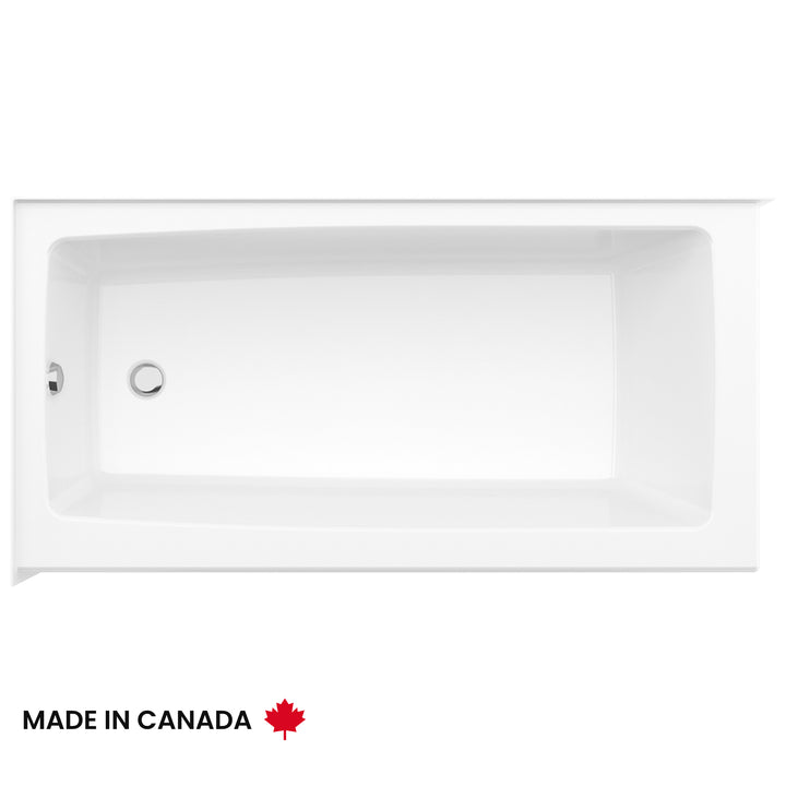 Maax Mackenzie Corner 6032 AFR AcrylX Corner Left-Hand Drain Bathtub in White