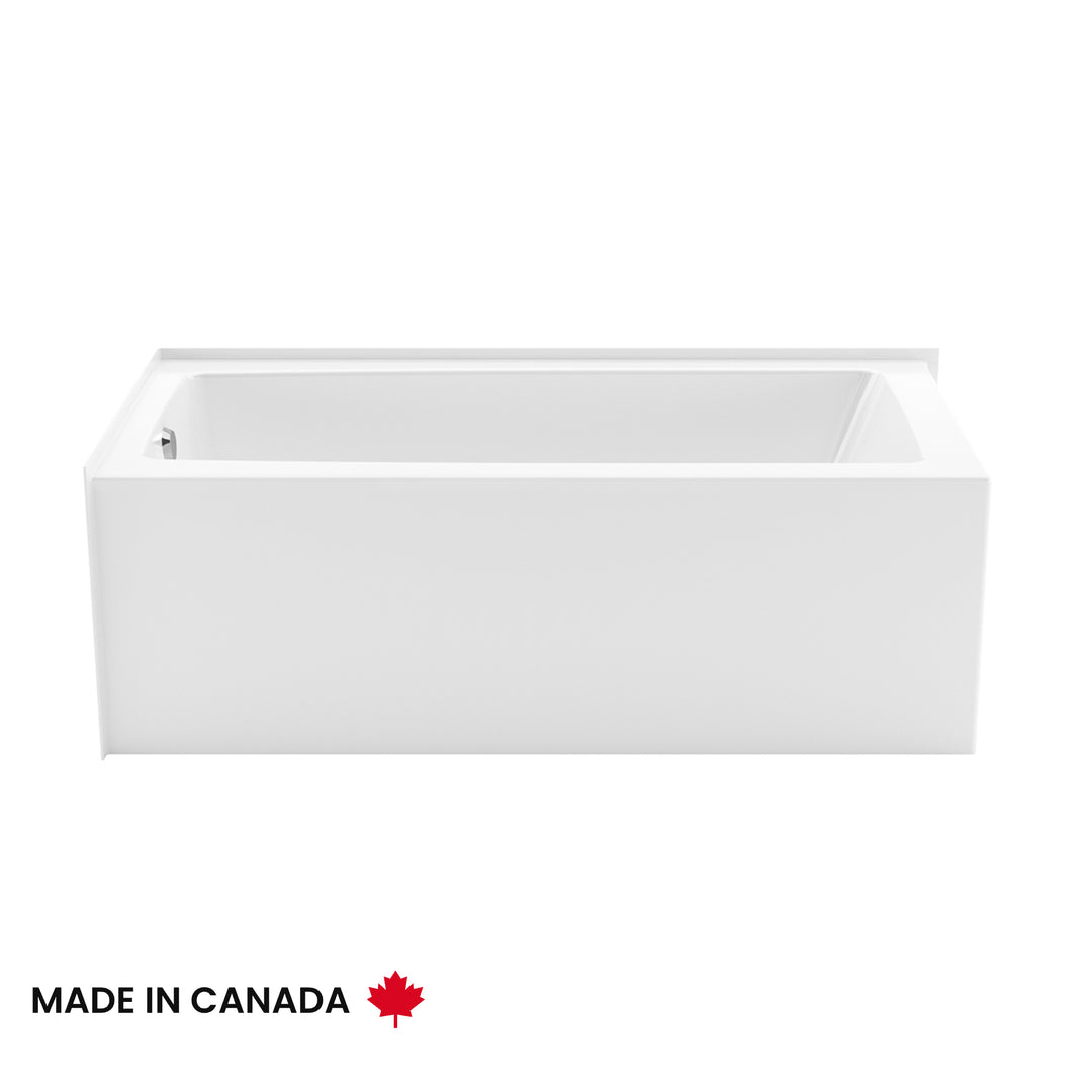 Maax Nomad Corner 6030 AcrylX Corner Left-Hand Drain Bathtub in White