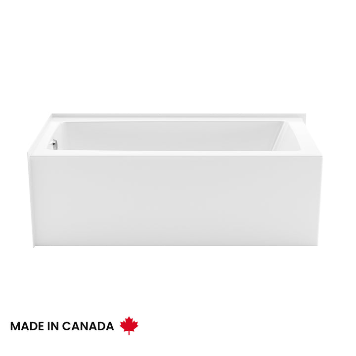 Maax Nomad Corner 6030 AcrylX Corner Left-Hand Drain Bathtub in White