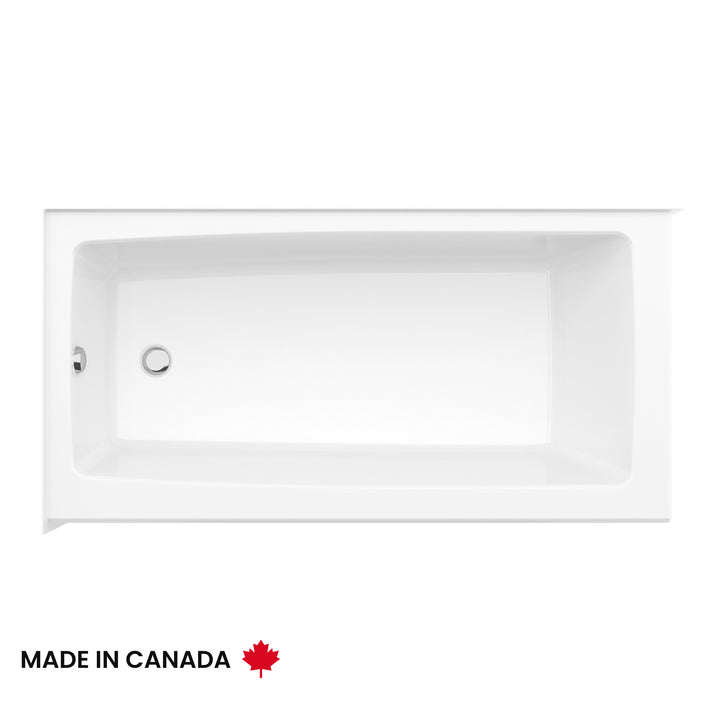 Maax Nomad Corner 6030 AcrylX Corner Left-Hand Drain Bathtub in White
