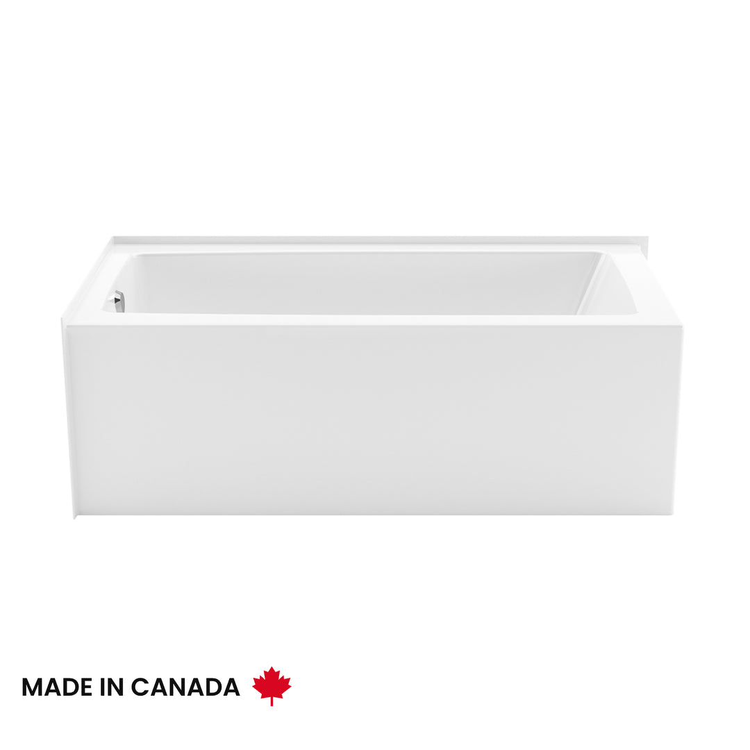 Maax Nomad Corner 6030 AFR AcrylX Corner Left-Hand Drain Bathtub in White