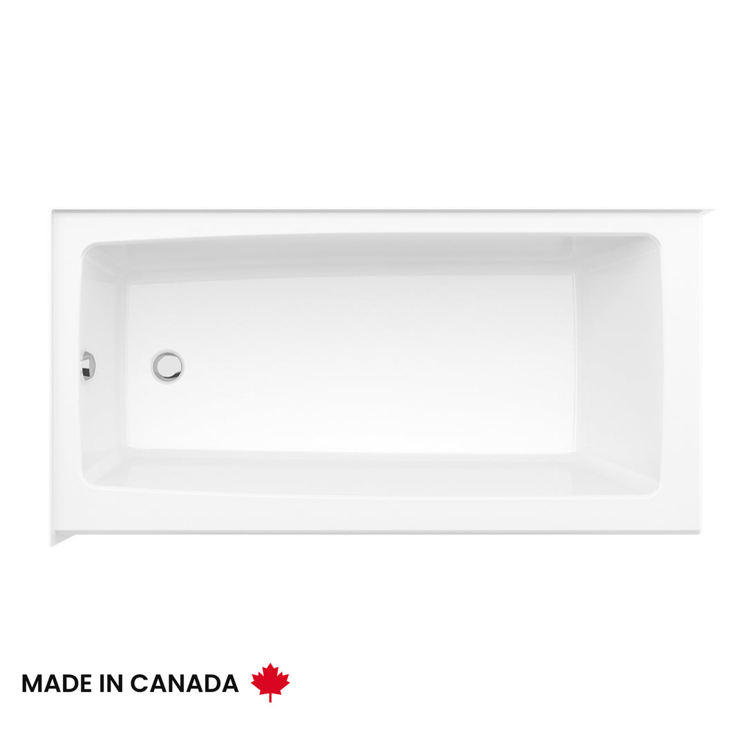 Maax Nomad Corner 6030 AFR AcrylX Corner Left-Hand Drain Bathtub in White