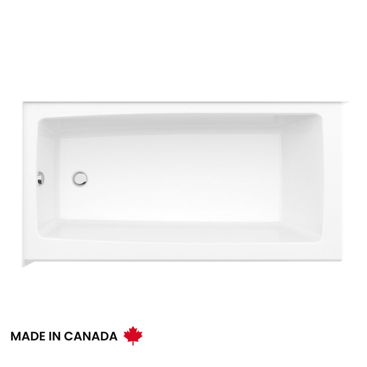 Maax Nomad Corner 6032 AcrylX Corner Left-Hand Drain Bathtub in White