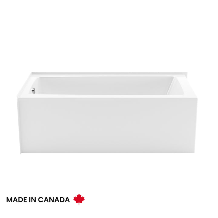 Maax Nomad Corner 6032 AFR AcrylX Corner Left-Hand Drain Bathtub in White