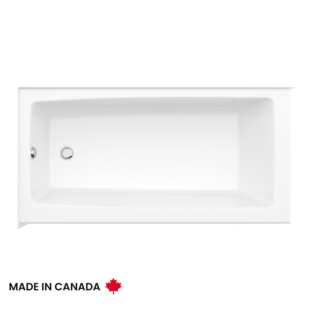Maax Nomad Corner 6032 AFR AcrylX Corner Left-Hand Drain Bathtub in White