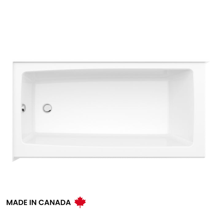Maax Nomad Corner 6032 AFR AcrylX Corner Left-Hand Drain Bathtub in White