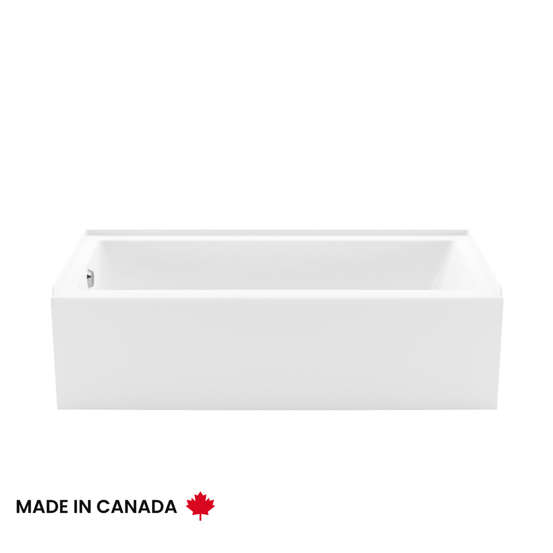 Maax Bosca Access 6030 Acrylic Alcove Left-Hand Drain Bathtub in White
