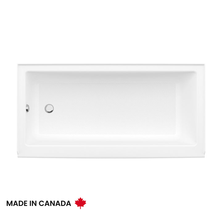 Maax Bosca Access 6030 Acrylic Alcove Left-Hand Drain Bathtub in White