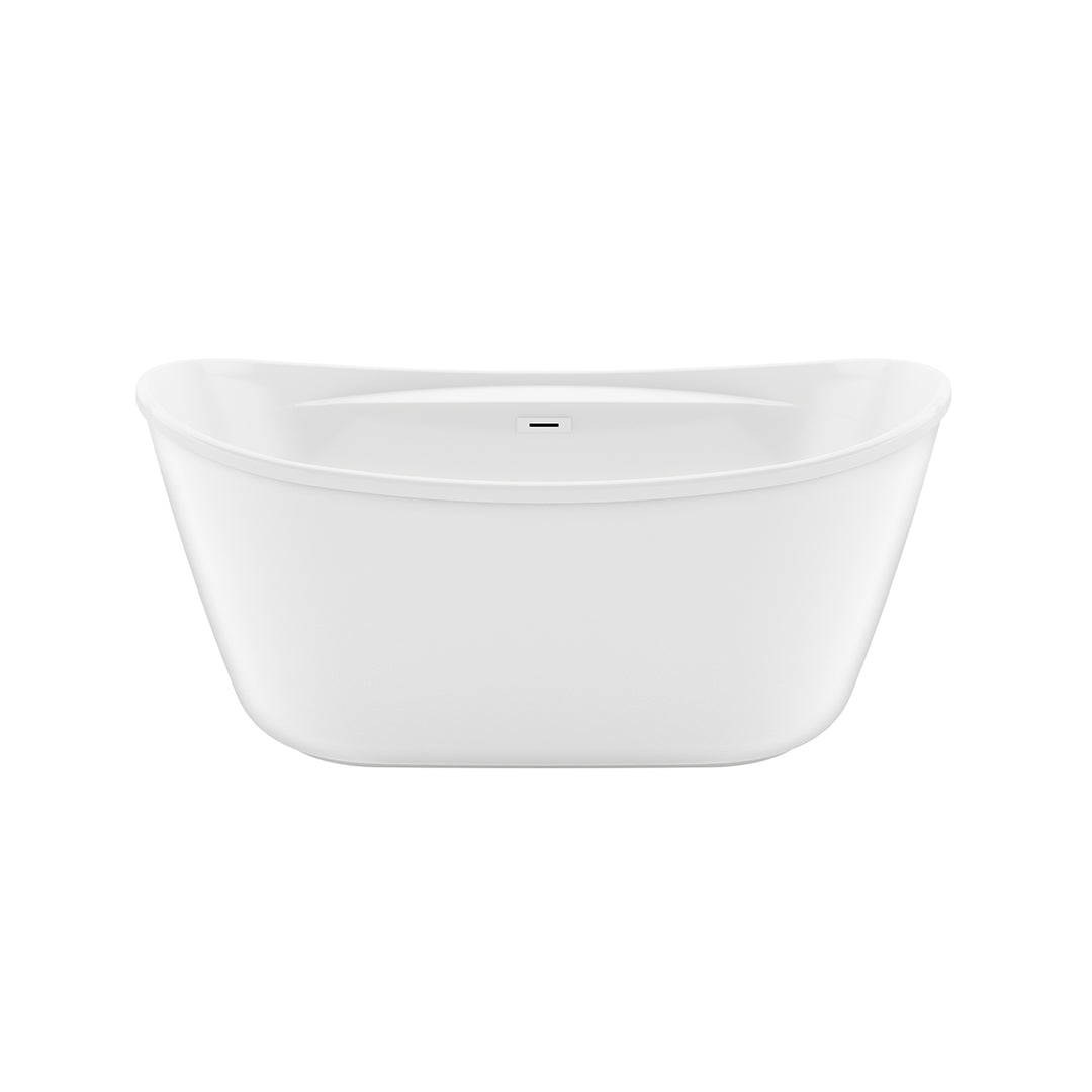 Maax Sonoma 58 x 32 AcrylX Freestanding Center Drain Bathtub in White with White Skirt