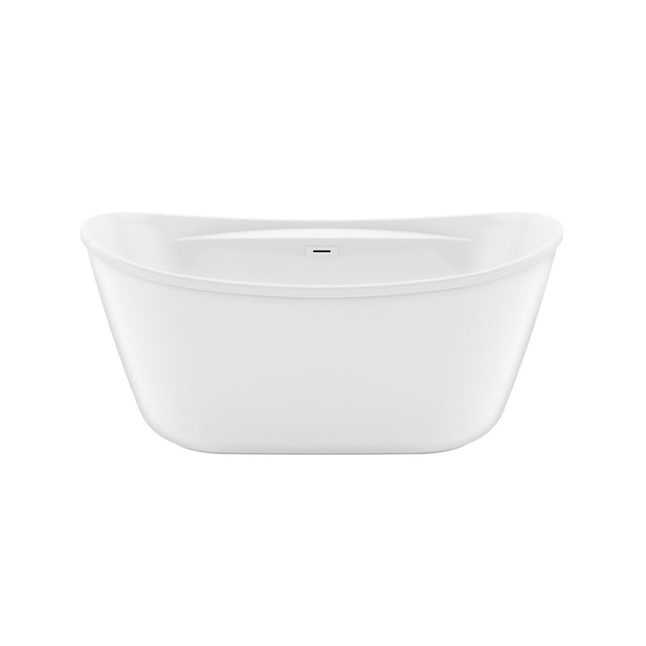 Maax Sonoma 58 x 32 AcrylX Freestanding Center Drain Bathtub in White with White Skirt