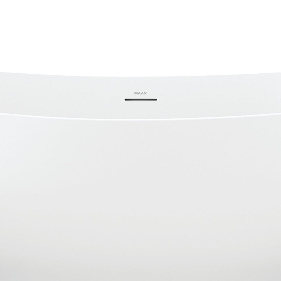 Maax Valentina 67 x 32 Acrylic Freestanding Center Drain Bathtub in Matte White with Matte White Skirt