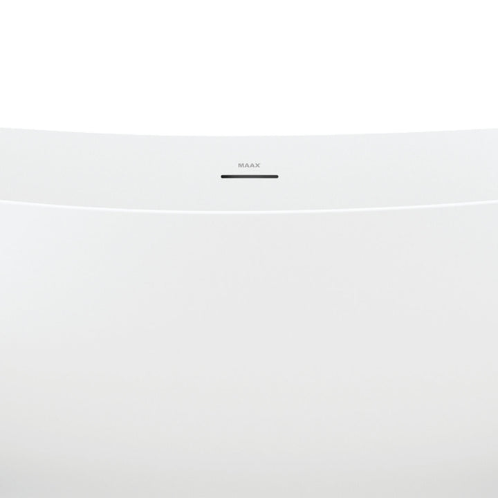 Maax Valentina 67 x 32 Acrylic Freestanding Center Drain Bathtub in Matte White with Matte White Skirt