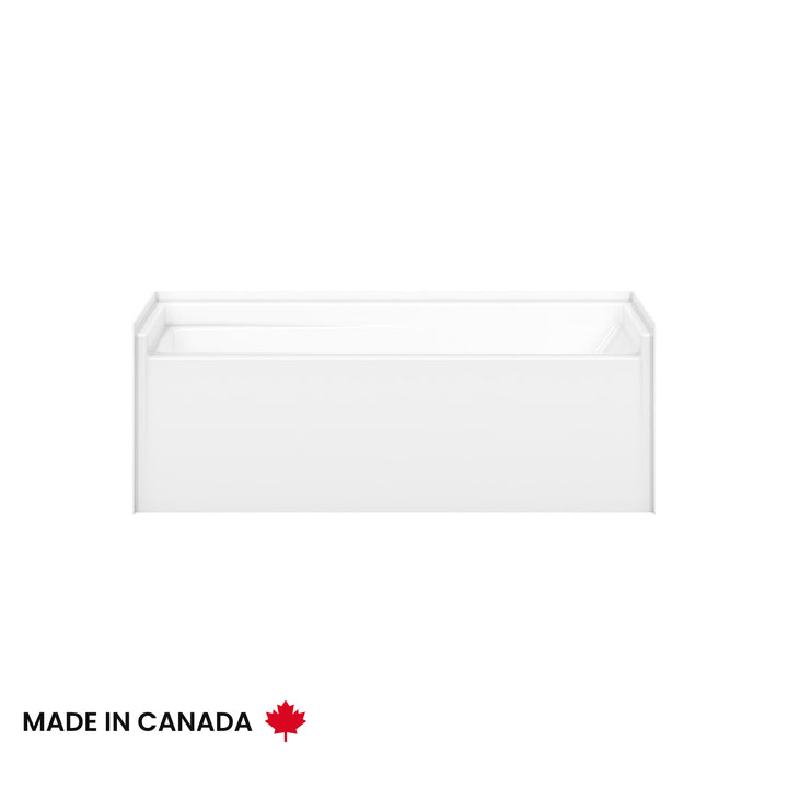 Maax Olio 6030 AcrylX Alcove Left-Hand Drain Bathtub in White