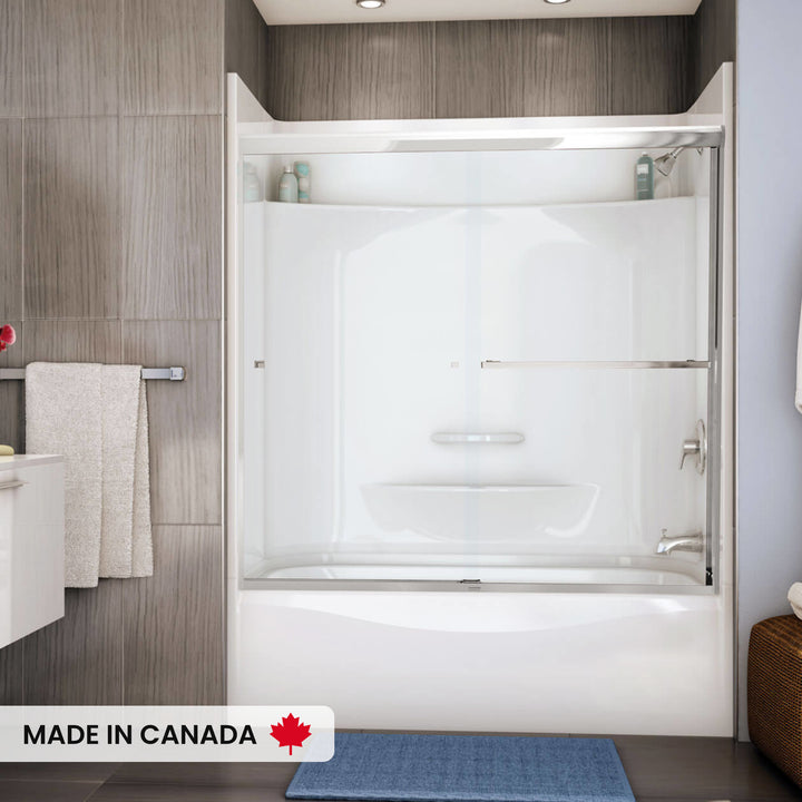 Maax TOF-3060 AcrylX Alcove Left-Hand Drain Bathtub in White