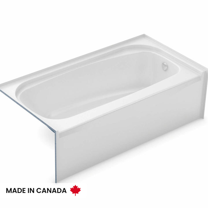 Maax TOF-3060 AcrylX Alcove Left-Hand Drain Bathtub in White