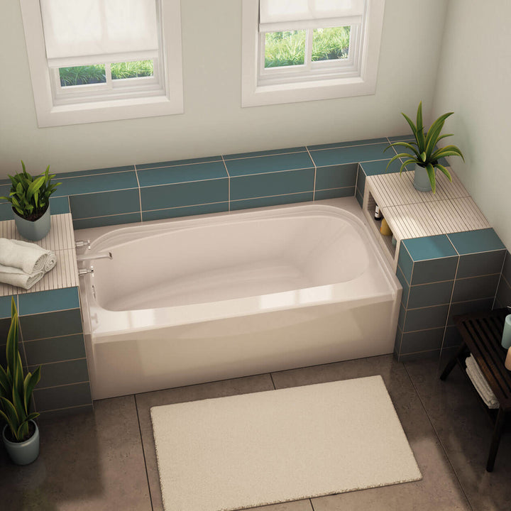 Maax TOF-3060 AFR AcrylX Alcove Left-Hand Drain Bathtub in White
