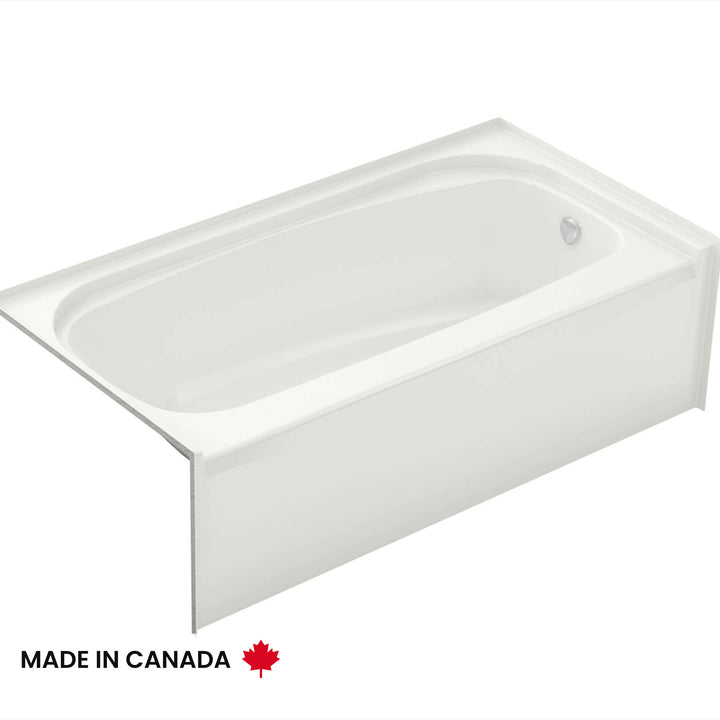 Maax Essence TO-6030 AFR AcrylX Alcove Left-Hand Drain Bathtub in White