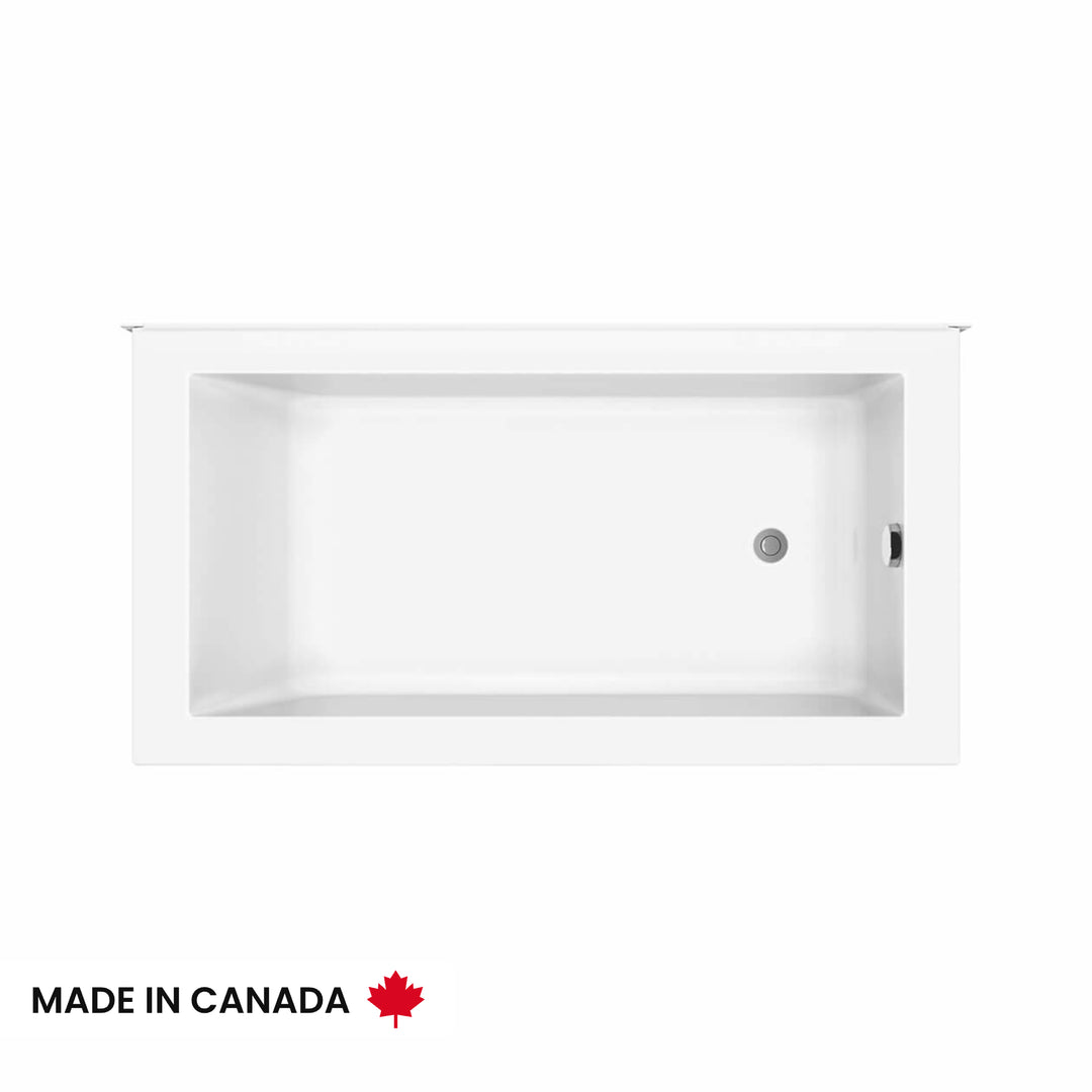 Maax ModulR 6032 (Without Armrests) Acrylic Corner Right Left-Hand Drain Bathtub in White
