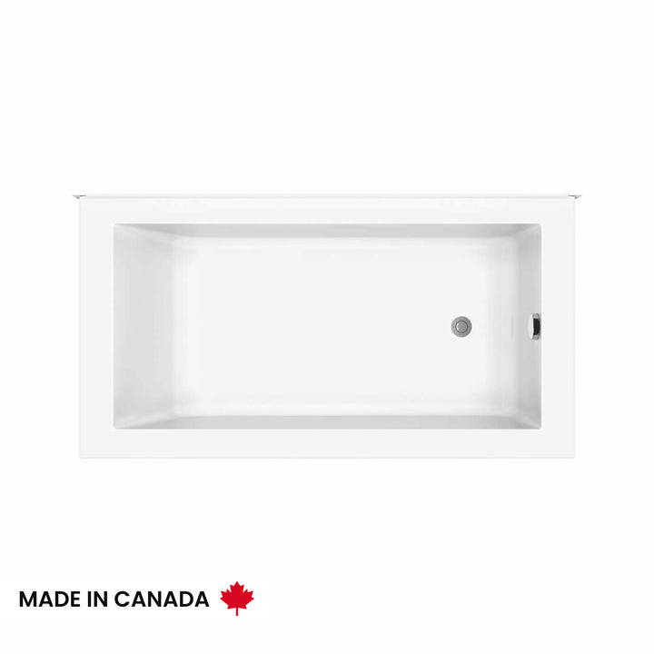 Maax ModulR 6032 (Without Armrests) Acrylic Corner Right Left-Hand Drain Bathtub in White