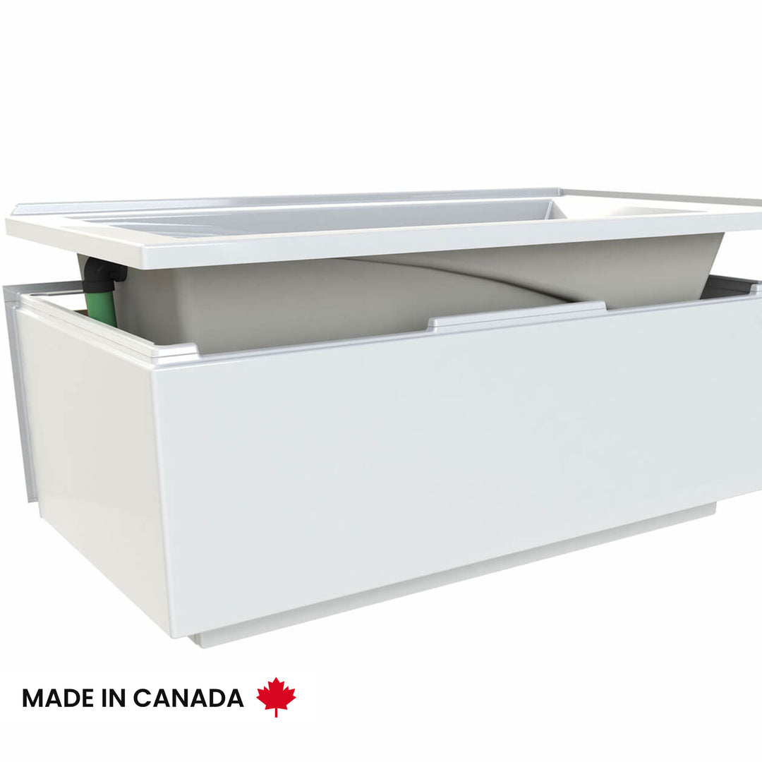 Maax ModulR 6032 (Without Armrests) Acrylic Corner Right Left-Hand Drain Bathtub in White