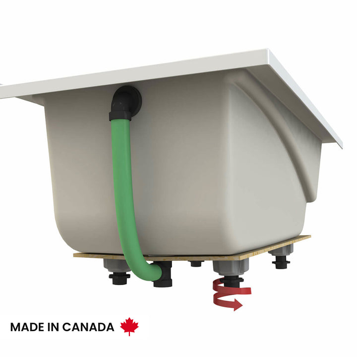 Maax ModulR 6032 (Without Armrests) Acrylic Corner Left Left-Hand Drain Bathtub in White