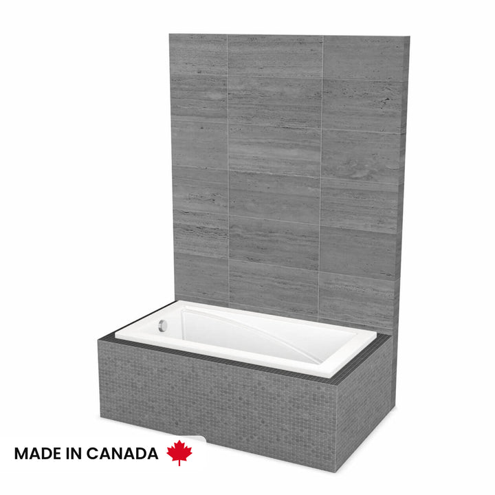 Maax ModulR 6032 (With Armrests) Acrylic Drop-in End Drain Bathtub in White