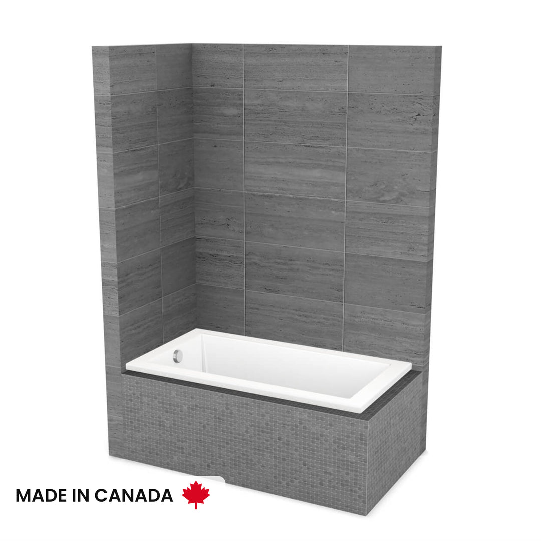 Maax ModulR 6032 IF (Without Armrests) Acrylic Corner Left Left-Hand Drain Bathtub in White