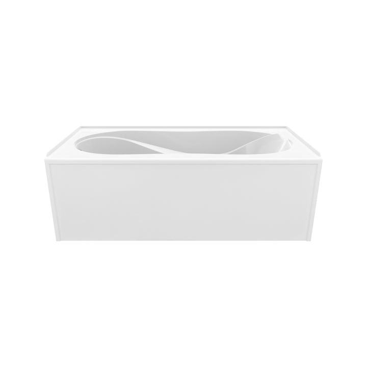 Maax Cocoon Sleek 6030 IFS Acrylic Alcove Left-Hand Drain Bathtub in White