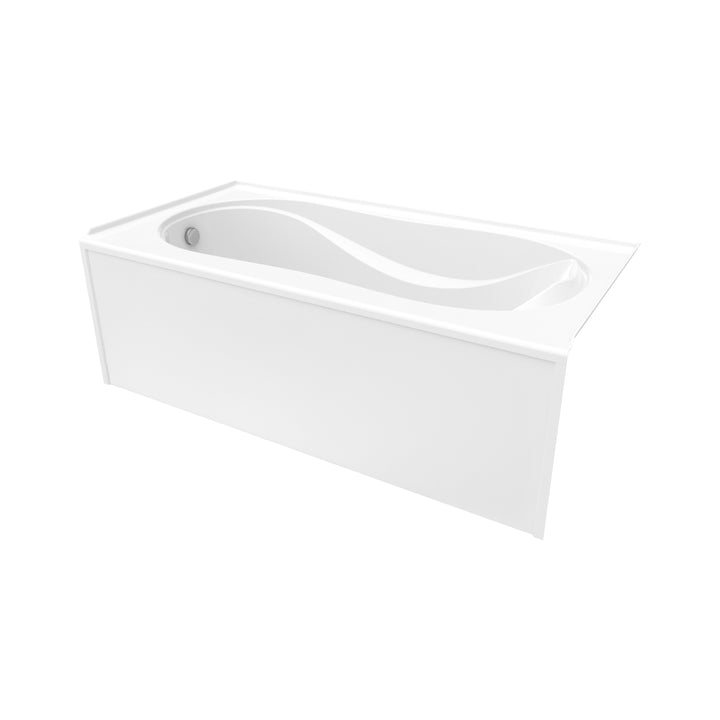 Maax Cocoon Sleek 6030 IFS Acrylic Alcove Left-Hand Drain Bathtub in White