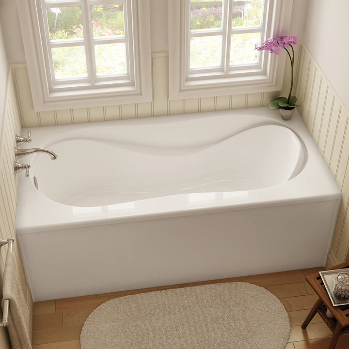 Maax Cocoon Sleek 6030 IFS Acrylic Alcove Left-Hand Drain Bathtub in White