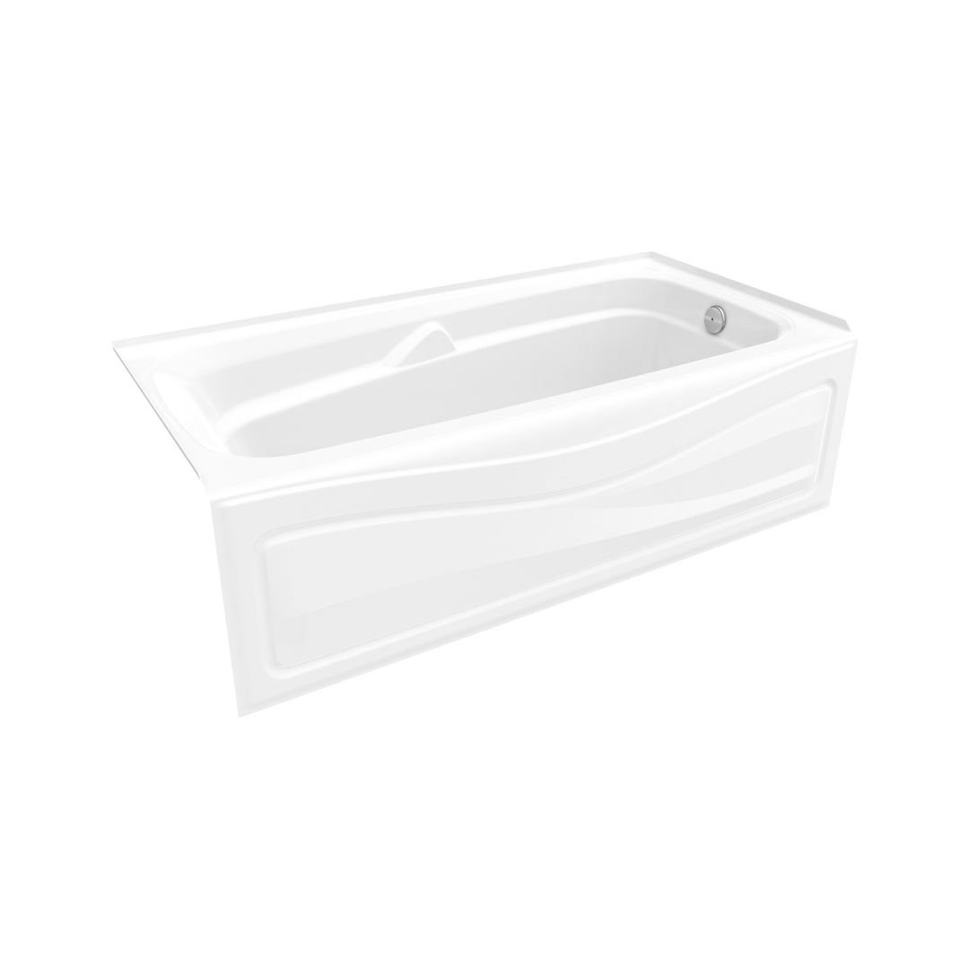 Maax Corinthia II 60 x 30 Acrylic Alcove Left-Hand Drain Bathtub in White