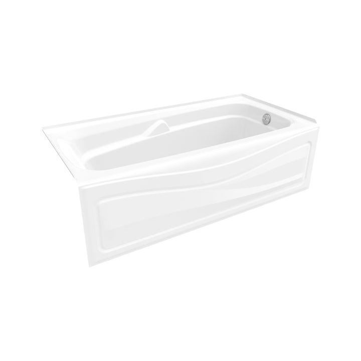 Maax Corinthia II 60 x 30 Acrylic Alcove Left-Hand Drain Bathtub in White