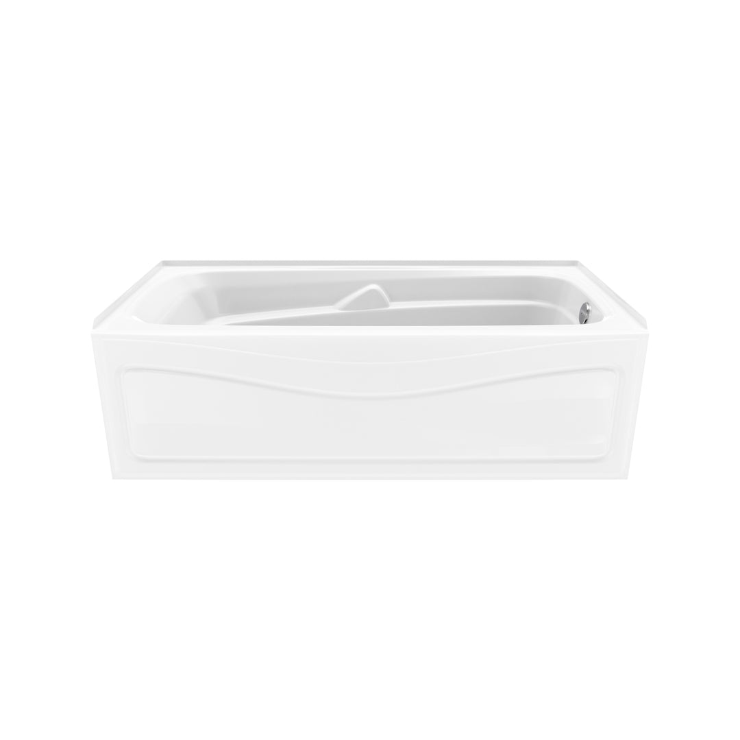 Maax Corinthia II 60 x 30 Acrylic Alcove Left-Hand Drain Bathtub in White
