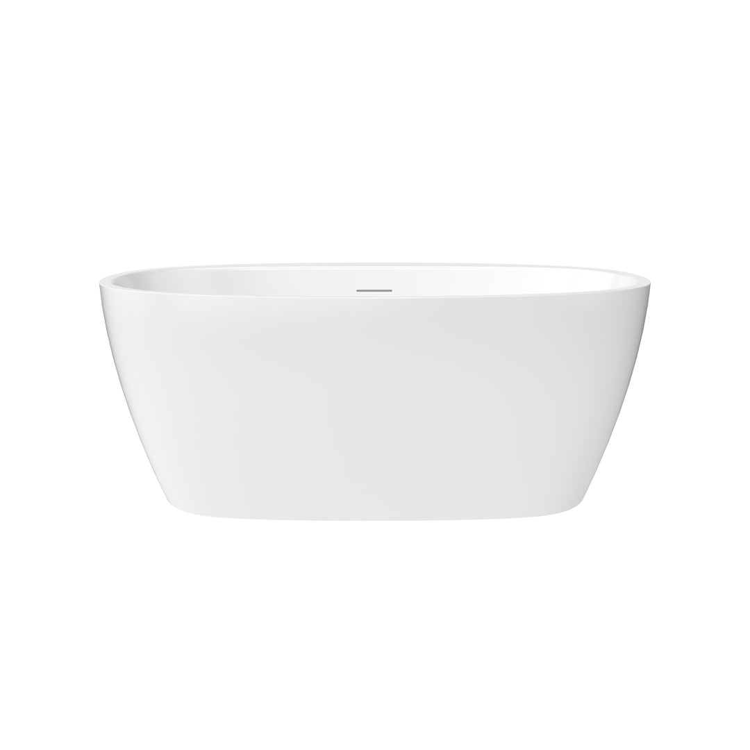 Maax Hatto 5932 Acrylic Freestanding Center Drain Bathtub in White