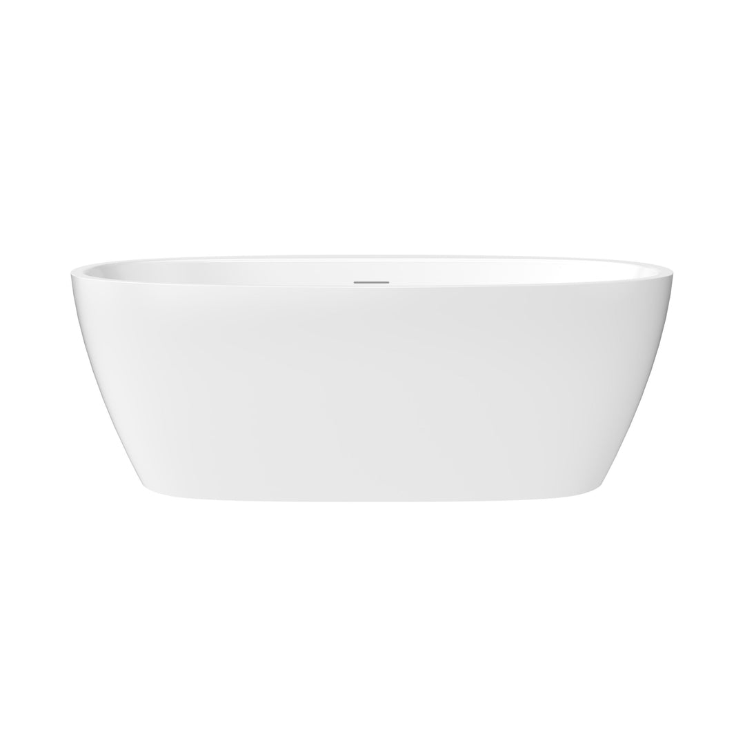 Maax Hatto 6732 Acrylic Freestanding Center Drain Bathtub in White