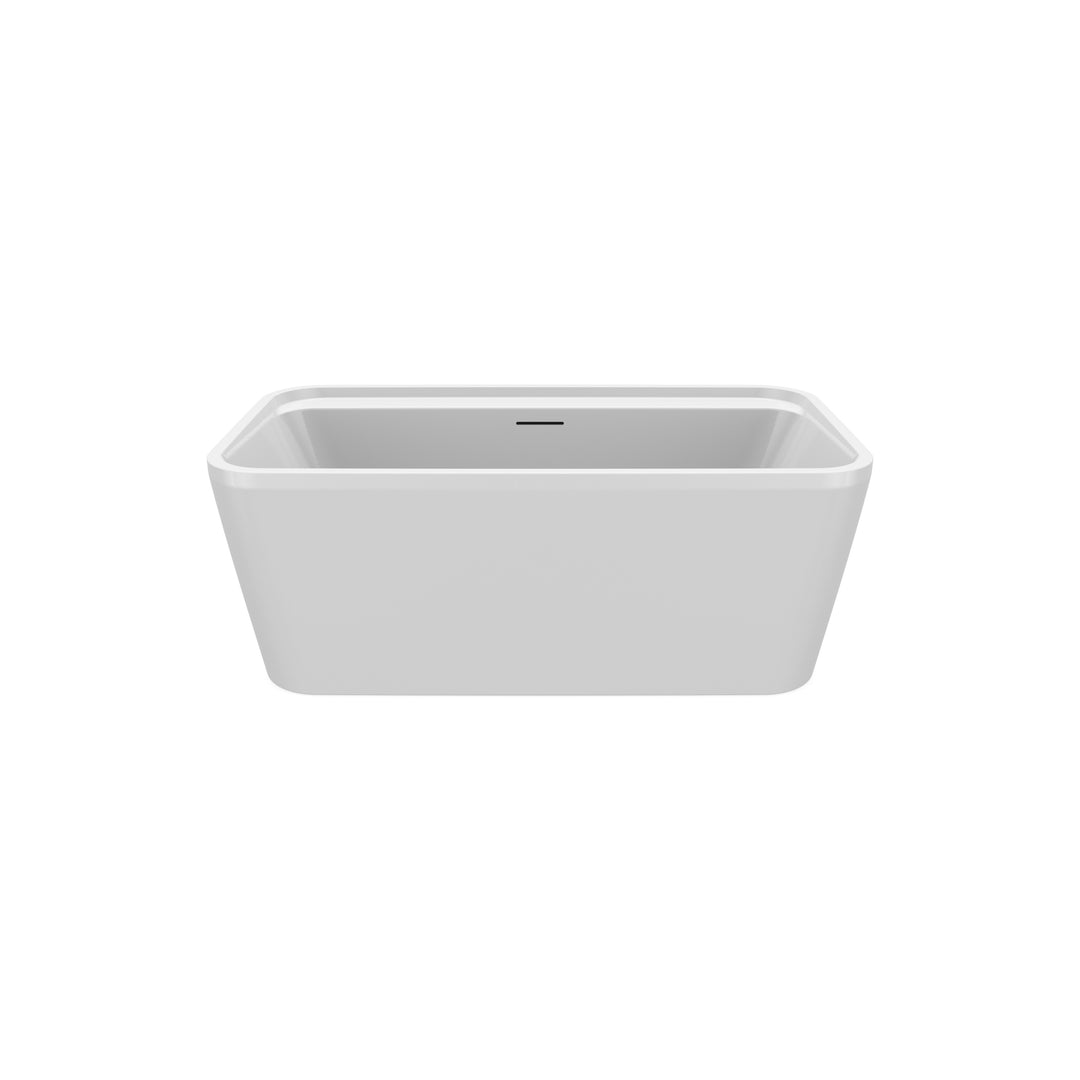 Maax Oberto 6032 Acrylic Freestanding Center Drain Bathtub in White