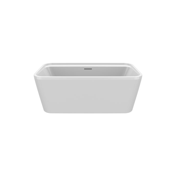 Maax Oberto 6032 Acrylic Freestanding Center Drain Bathtub in White