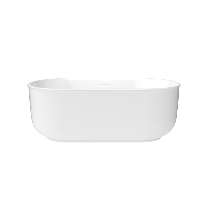 Maax Ommu 5932 Acrylic Freestanding Center Drain Bathtub in White