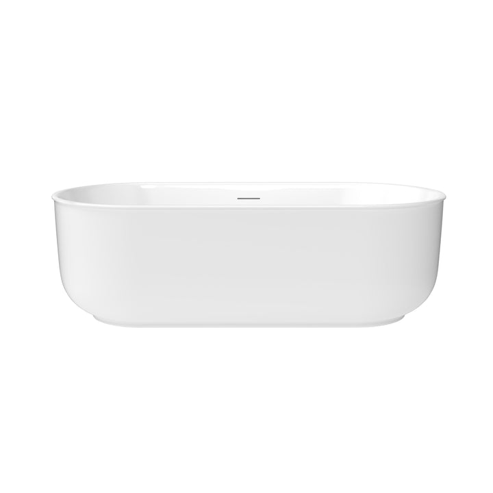 Maax Ommu 6732 Acrylic Freestanding Center Drain Bathtub in White