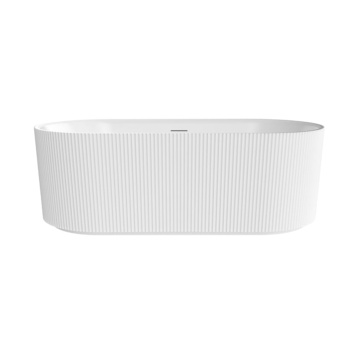 Maax Tori 6732 Acrylic Freestanding Center Drain Bathtub in White