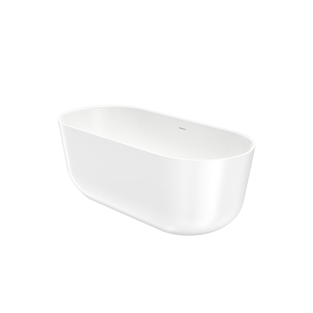 Maax Malibra 67 x 30 Acrylic Freestanding Center Drain Bathtub in White with White Skirt