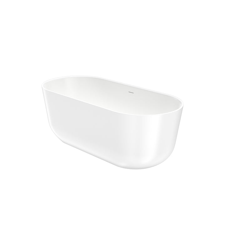 Maax Malibra 67 x 30 Acrylic Freestanding Center Drain Bathtub in White with White Skirt