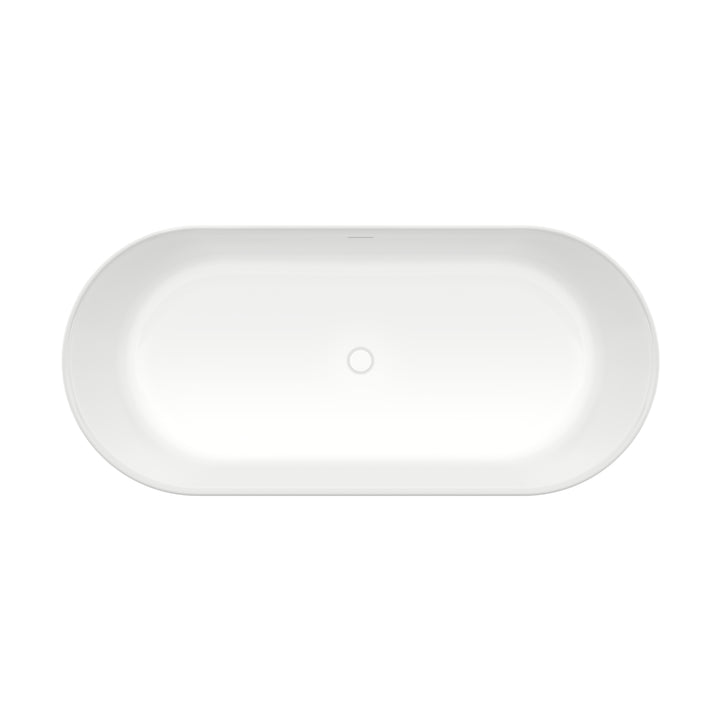 Maax Malibra 67 x 30 Acrylic Freestanding Center Drain Bathtub in White with White Skirt