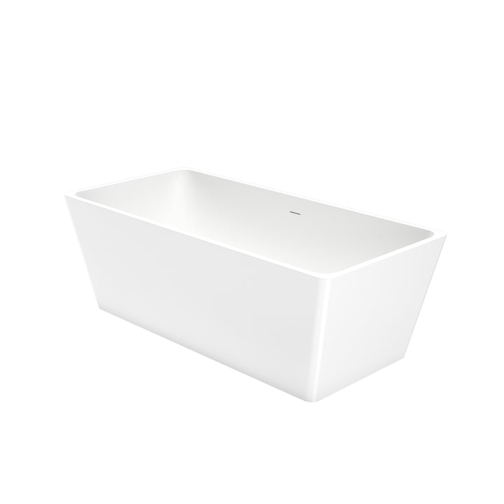 Maax Nakuru 67 x 31 Acrylic Freestanding Rectangular Center Drain Bathtub in White