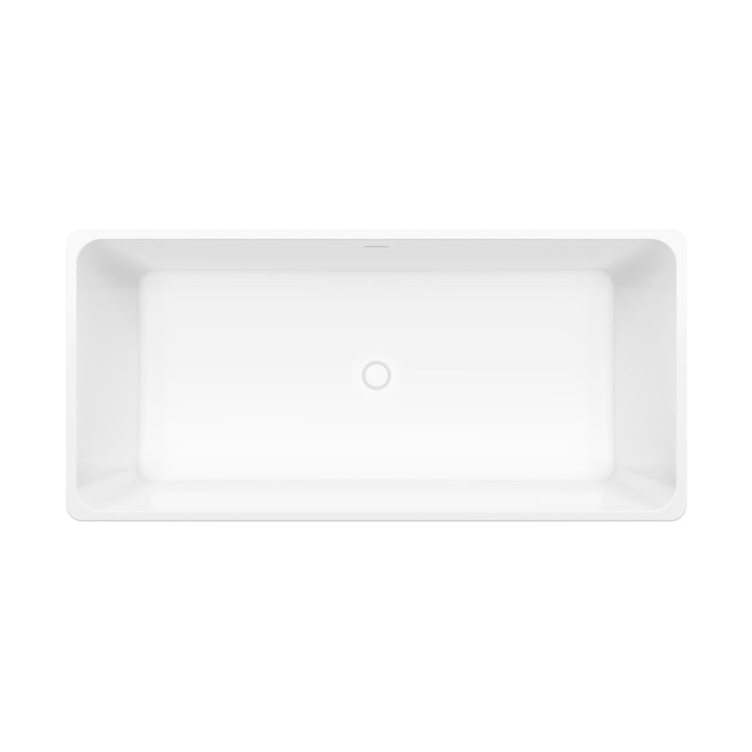 Maax Nakuru 67 x 31 Acrylic Freestanding Rectangular Center Drain Bathtub in White
