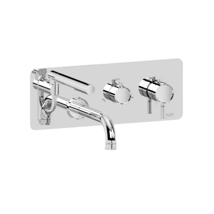 Tenzo Alyss Wall mount tub filler with retractable hose ALYT73-XX