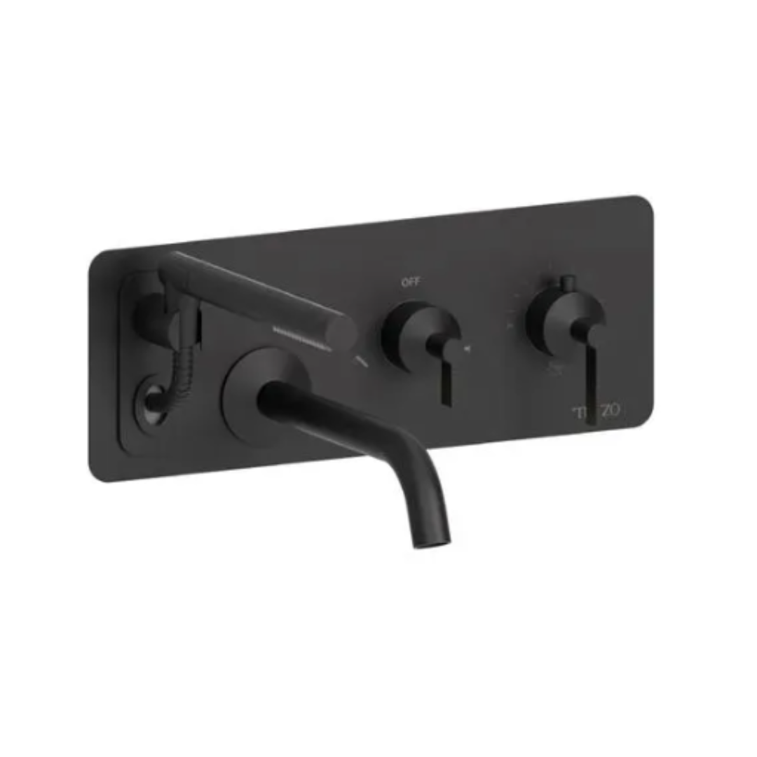 Tenzo Paloma Wall mount tub filler with retractable hose PALT73