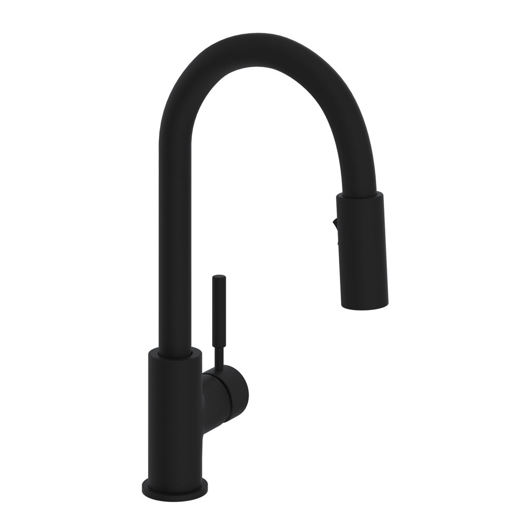 ROHL Lux Side Handle Bar And Food Prep Stainless Steel Pulldown Faucet With Lever Handle