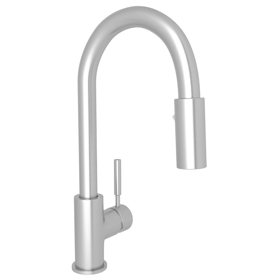 ROHL Lux Side Handle Bar And Food Prep Stainless Steel Pulldown Faucet With Lever Handle